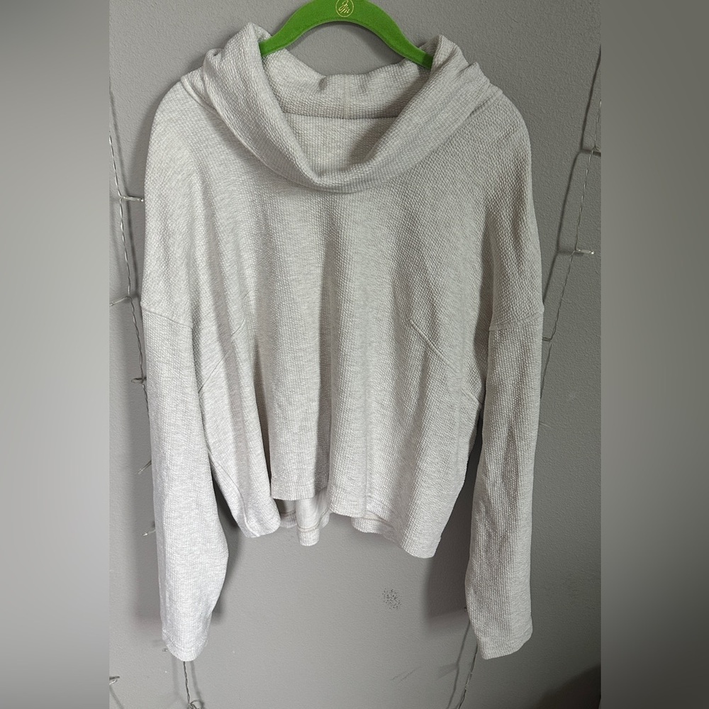 lululemon athletica Light Beige Cowl Neck Pullover
